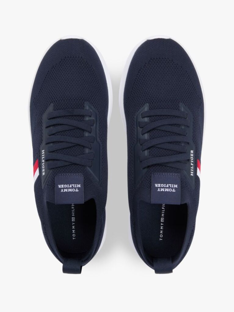 Blue Hilfiger Monotype Lightweight Knit Trainers  Men