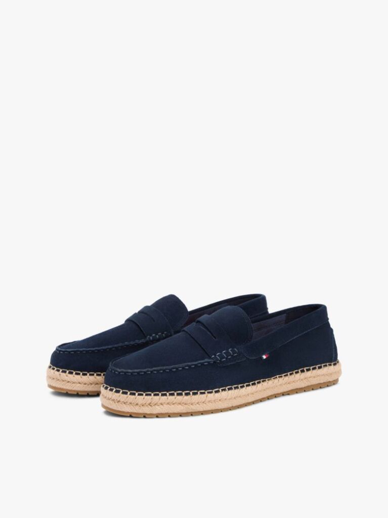 Blue Suede Flexible Sole Espadrilles  Men