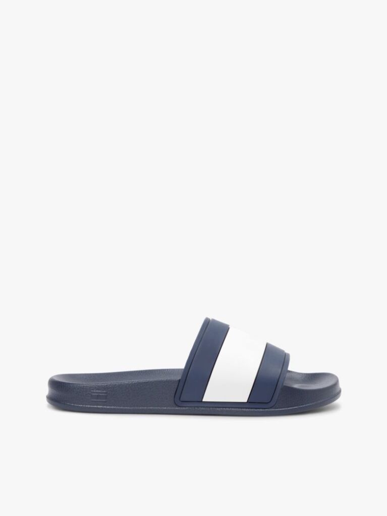 Μπλε Slides Με Branded Λουράκι  Άνδρες
