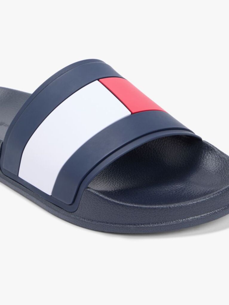 Μπλε Slides Με Branded Λουράκι  Άνδρες