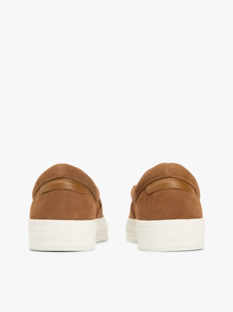 Brown Suede Slip-on Cupsole Trainers  Men