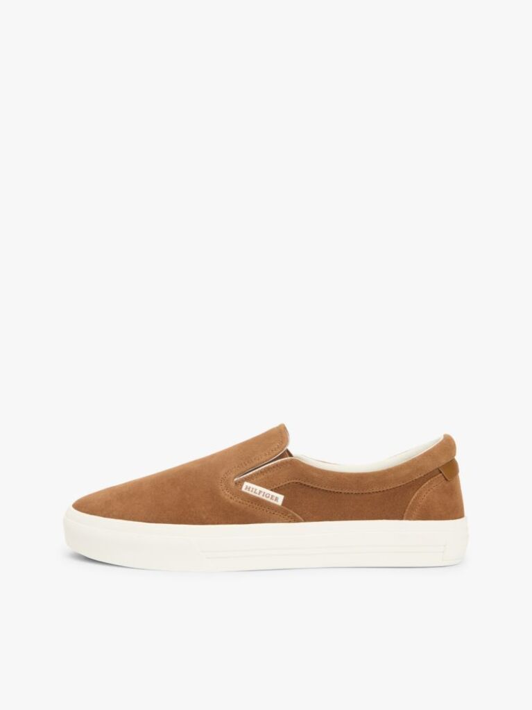 Brown Suede Slip-on Cupsole Trainers  Men