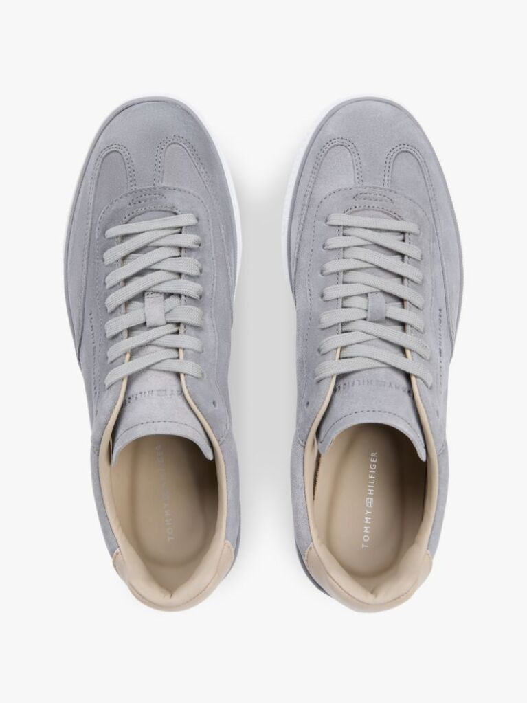 Γκρι Σουέτ Sneakers Με Ανάγλυφο Λογότυπο  Άνδρες