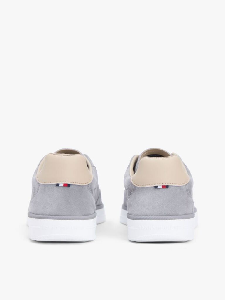 Γκρι Σουέτ Sneakers Με Ανάγλυφο Λογότυπο  Άνδρες