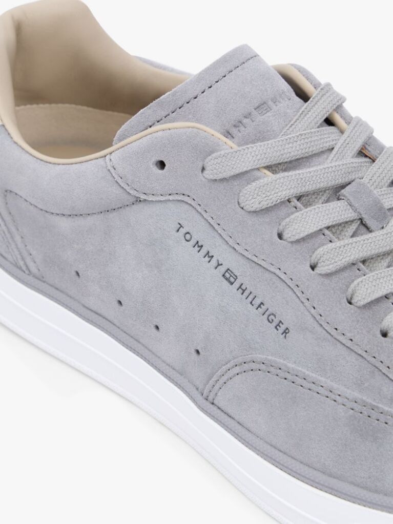Γκρι Σουέτ Sneakers Με Ανάγλυφο Λογότυπο  Άνδρες