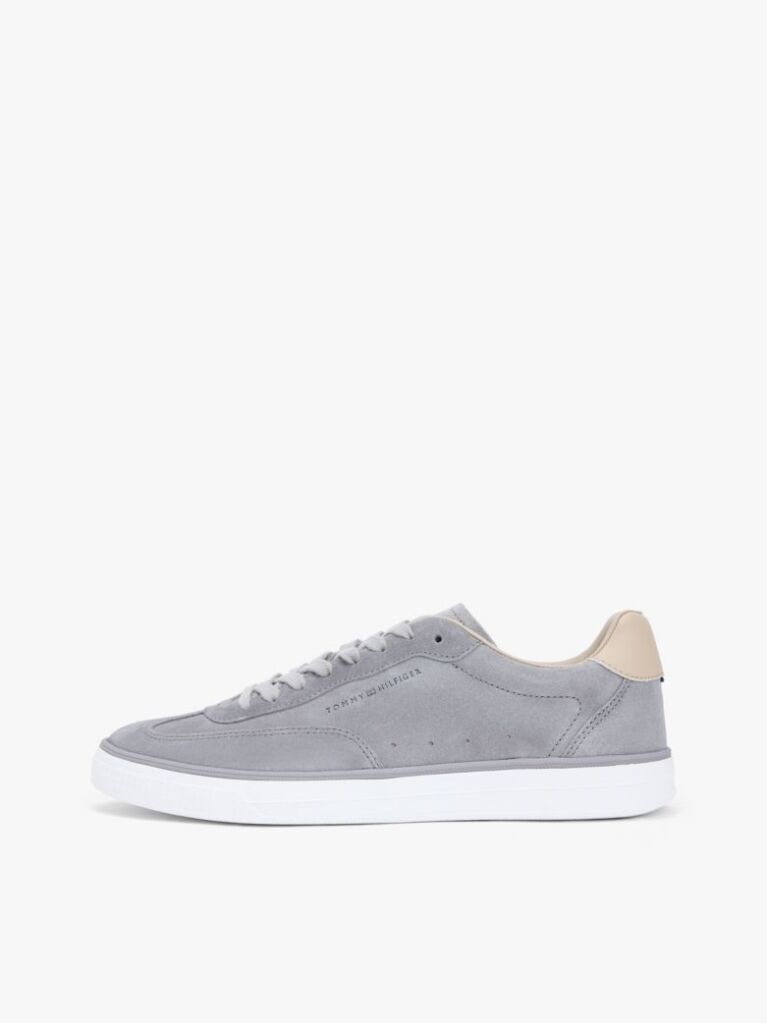 Γκρι Σουέτ Sneakers Με Ανάγλυφο Λογότυπο  Άνδρες