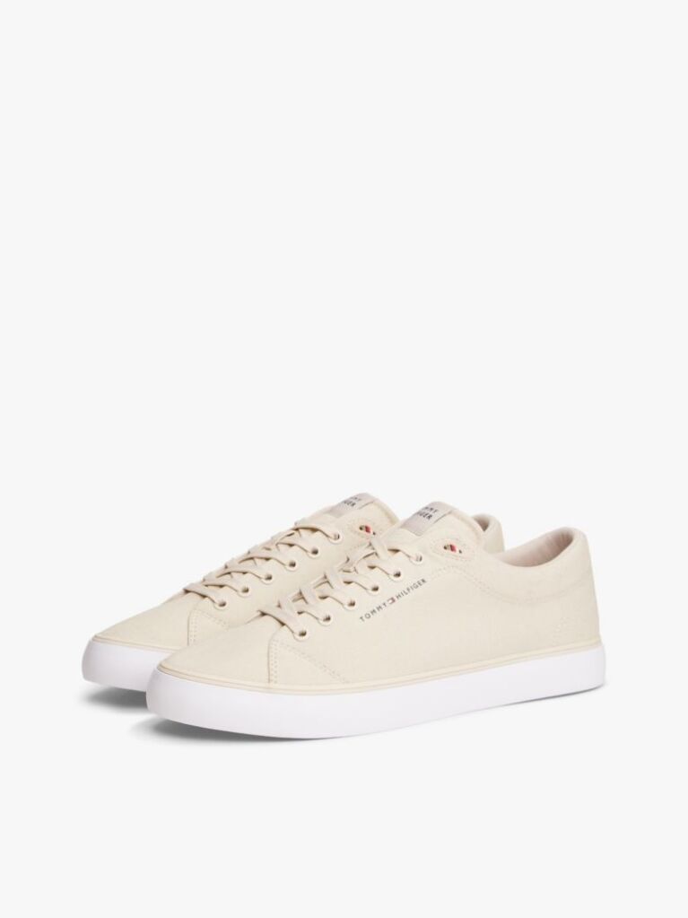 Μπεζ Sneakers Από Καμβά Με Λογότυπο  Άνδρες