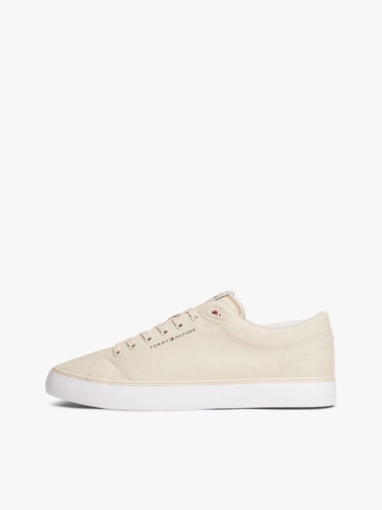 Μπεζ Sneakers Από Καμβά Με Λογότυπο  Άνδρες