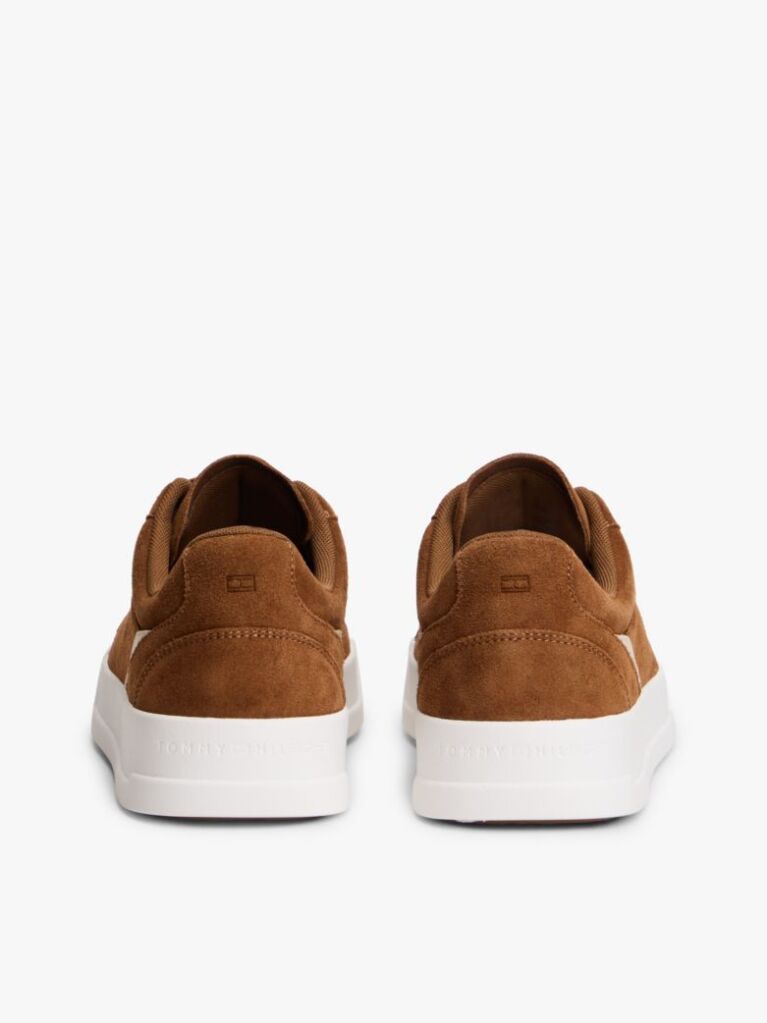 Brown Suede Court Trainers  Men