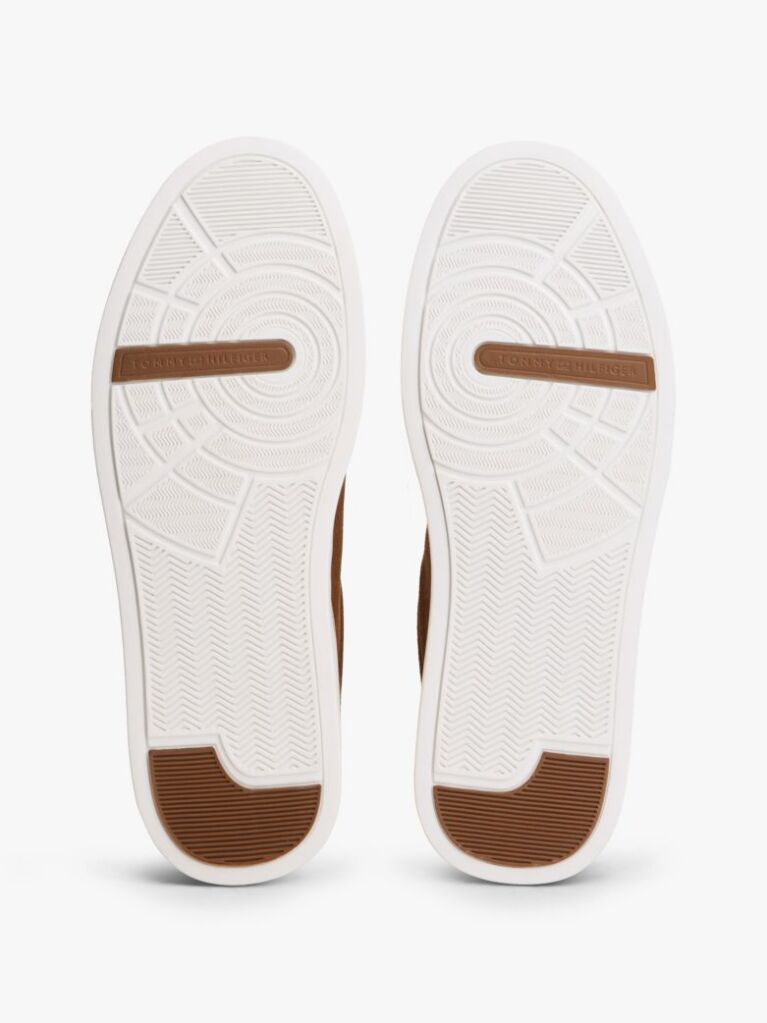 Brown Suede Court Trainers  Men