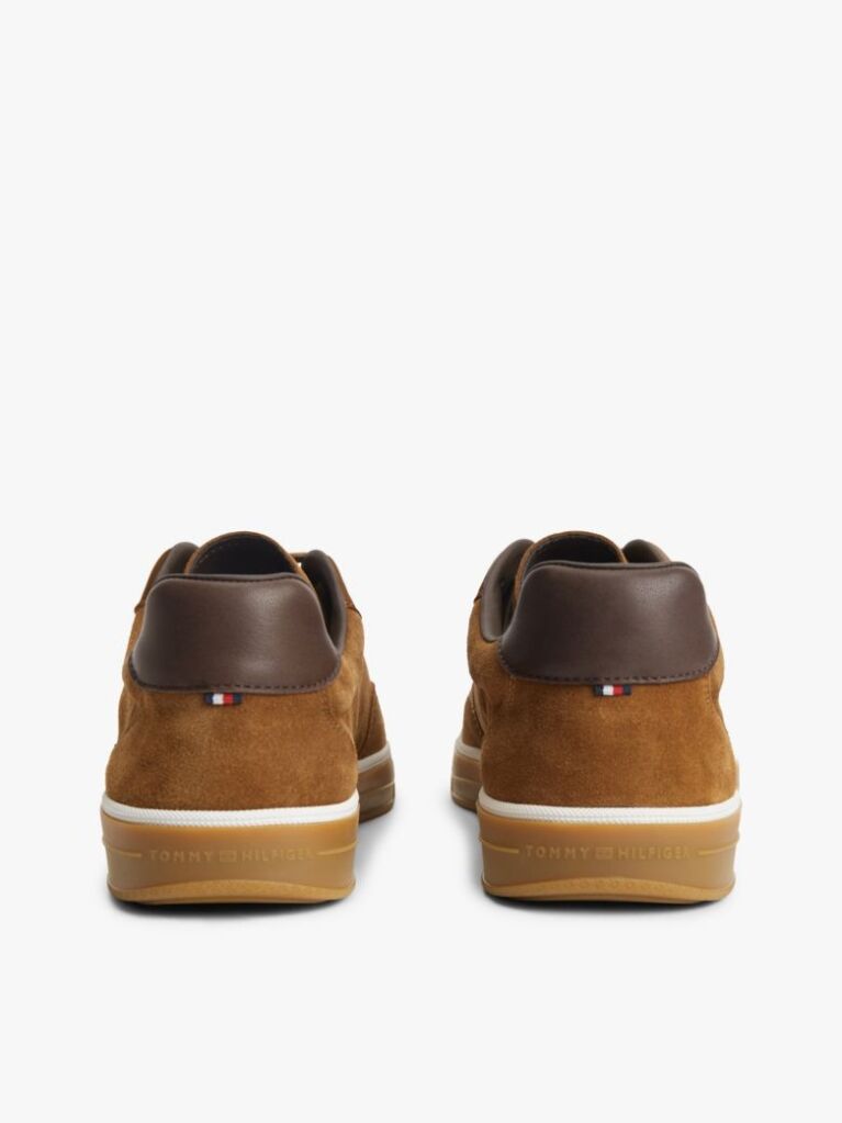Brown Luxe Suede Trainers  Men