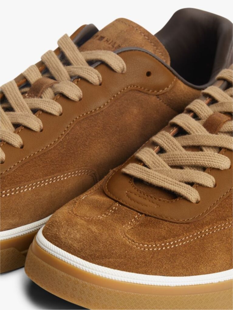 Brown Luxe Suede Trainers  Men