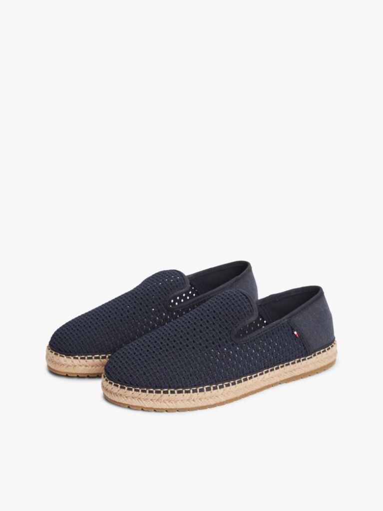 Blue Knit Flexible Espadrilles  Men