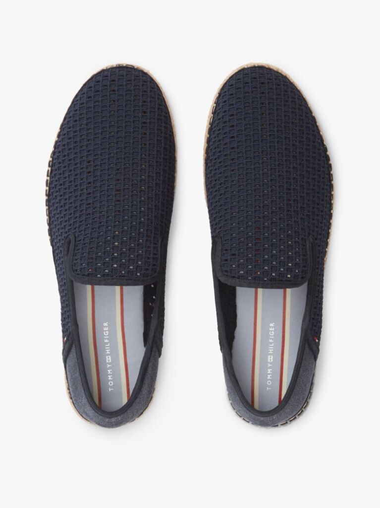 Blue Knit Flexible Espadrilles  Men