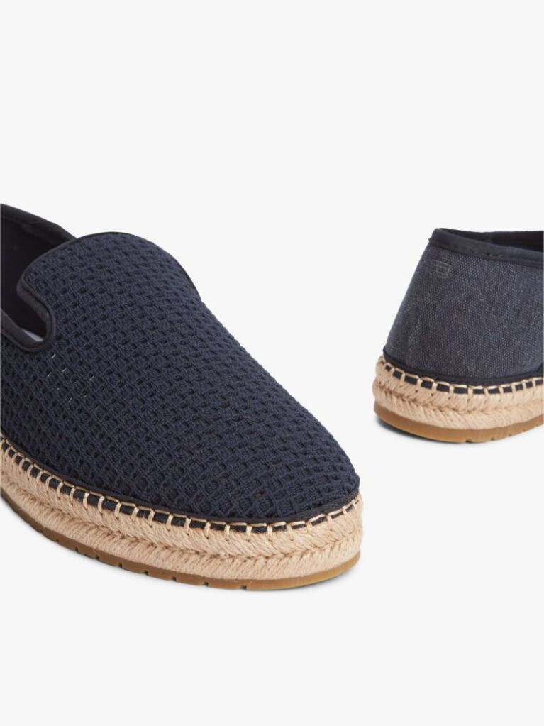 Blue Knit Flexible Espadrilles  Men