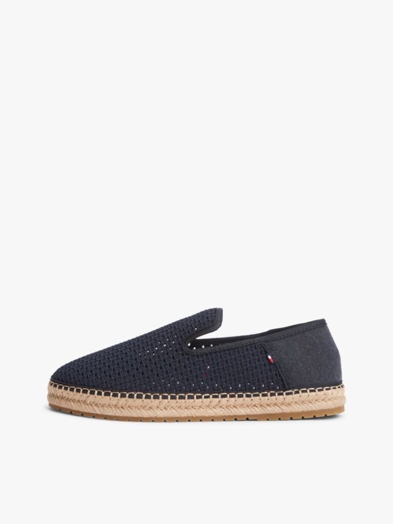 Blue Knit Flexible Espadrilles  Men