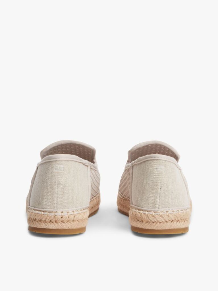Beige Knit Flexible Espadrilles  Men