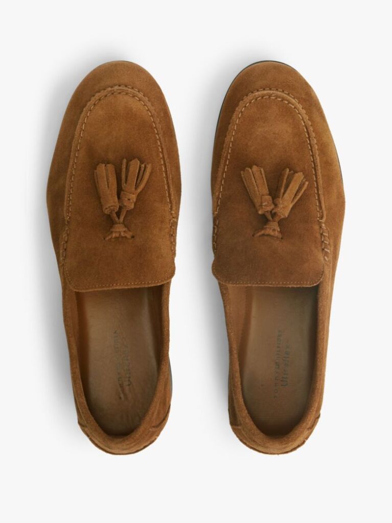 Καφέ Σουέτ Loafers Με Λογότυπο Και Tassel  Άνδρες