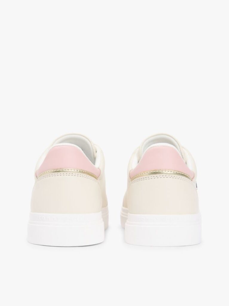 Beige Leather TH Monogram Cupsole Trainers  Women