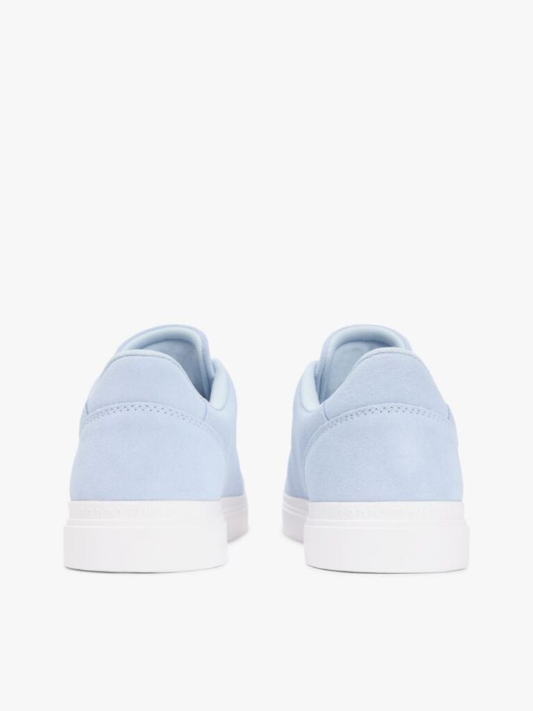 Blue Suede Metallic Logo Cupsole Trainers  Women