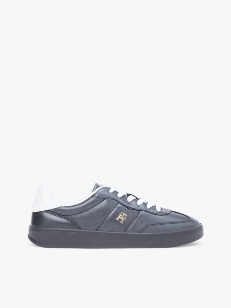 Μαύρο Δερμάτινα Sneakers Με Μονόγραμμα TH  Γυναίκες