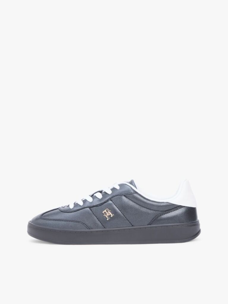 Μαύρο Δερμάτινα Sneakers Με Μονόγραμμα TH  Γυναίκες