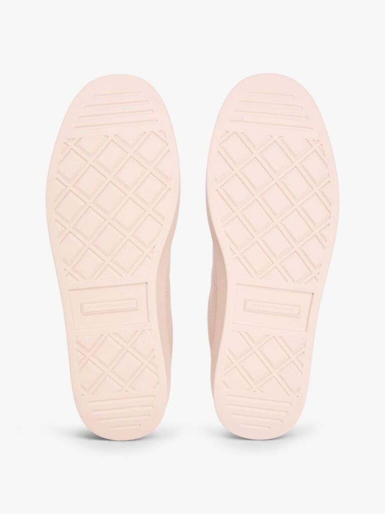 Pink TH Monogram Metallic Trainers With Leather  Women