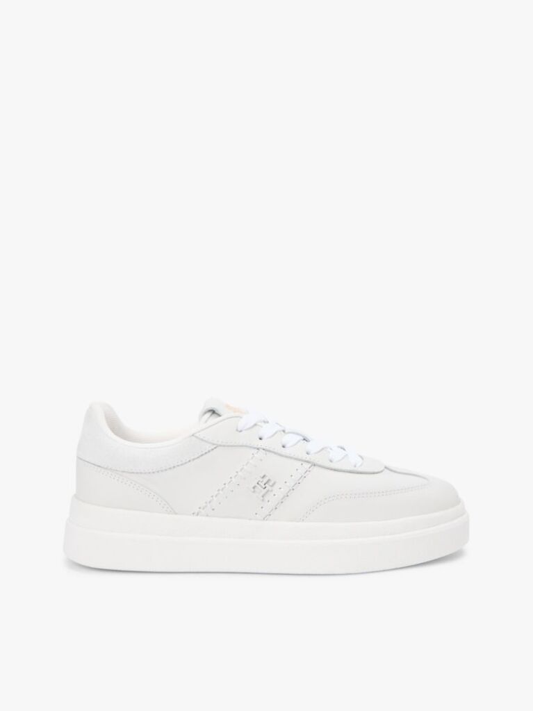 Άσπρο Δερμάτινα Sneakers Με Μονόγραμμα TH  Γυναίκες