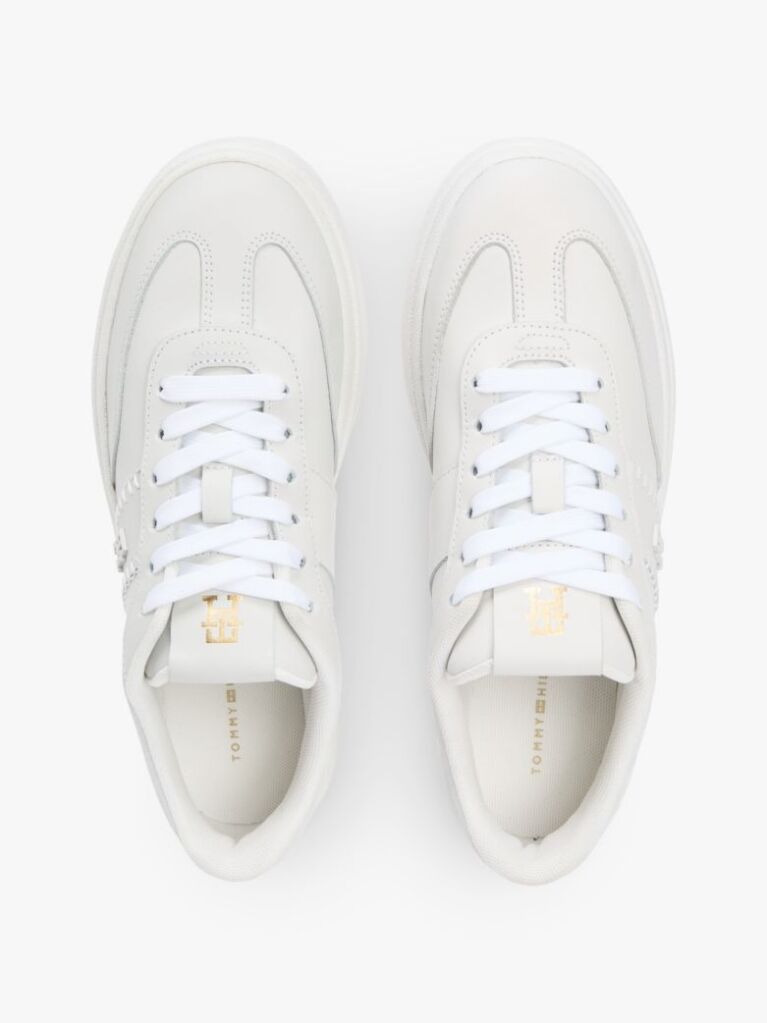 Άσπρο Δερμάτινα Sneakers Με Μονόγραμμα TH  Γυναίκες