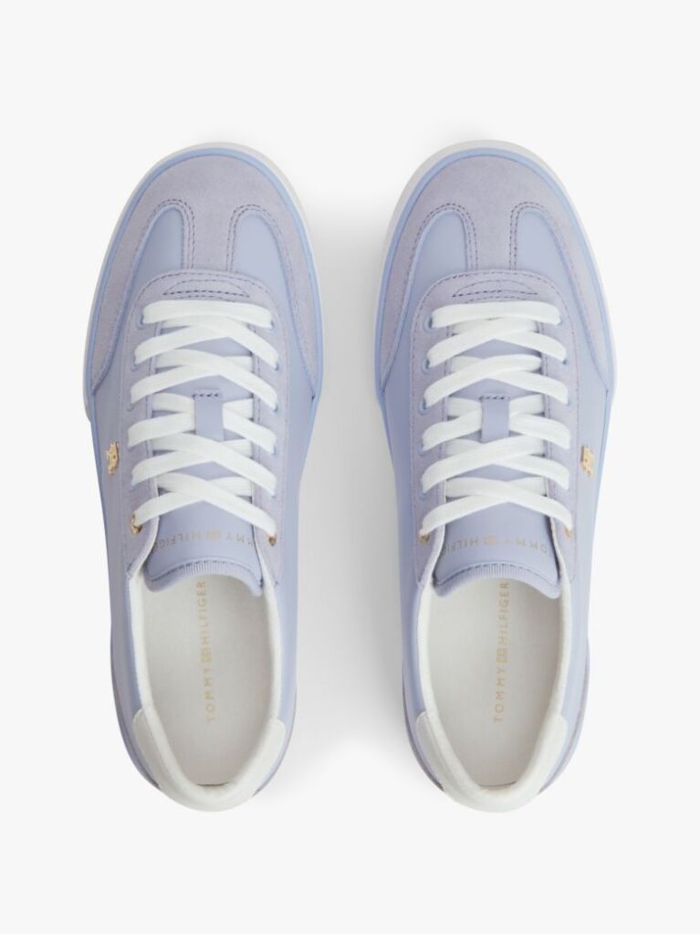 Μπλε Δερμάτινα Sneakers Με Μονόγραμμα TH  Γυναίκες