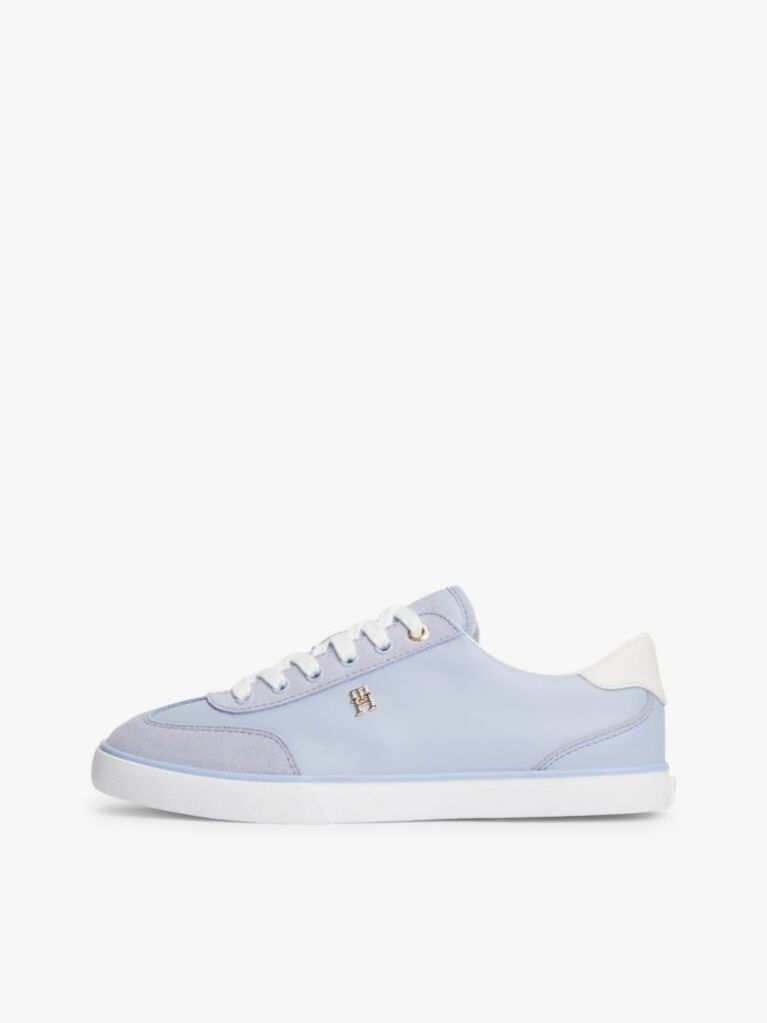 Μπλε Δερμάτινα Sneakers Με Μονόγραμμα TH  Γυναίκες