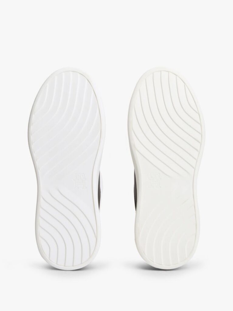 Black Metallic TH Monogram Leather Platform Trainers  Women