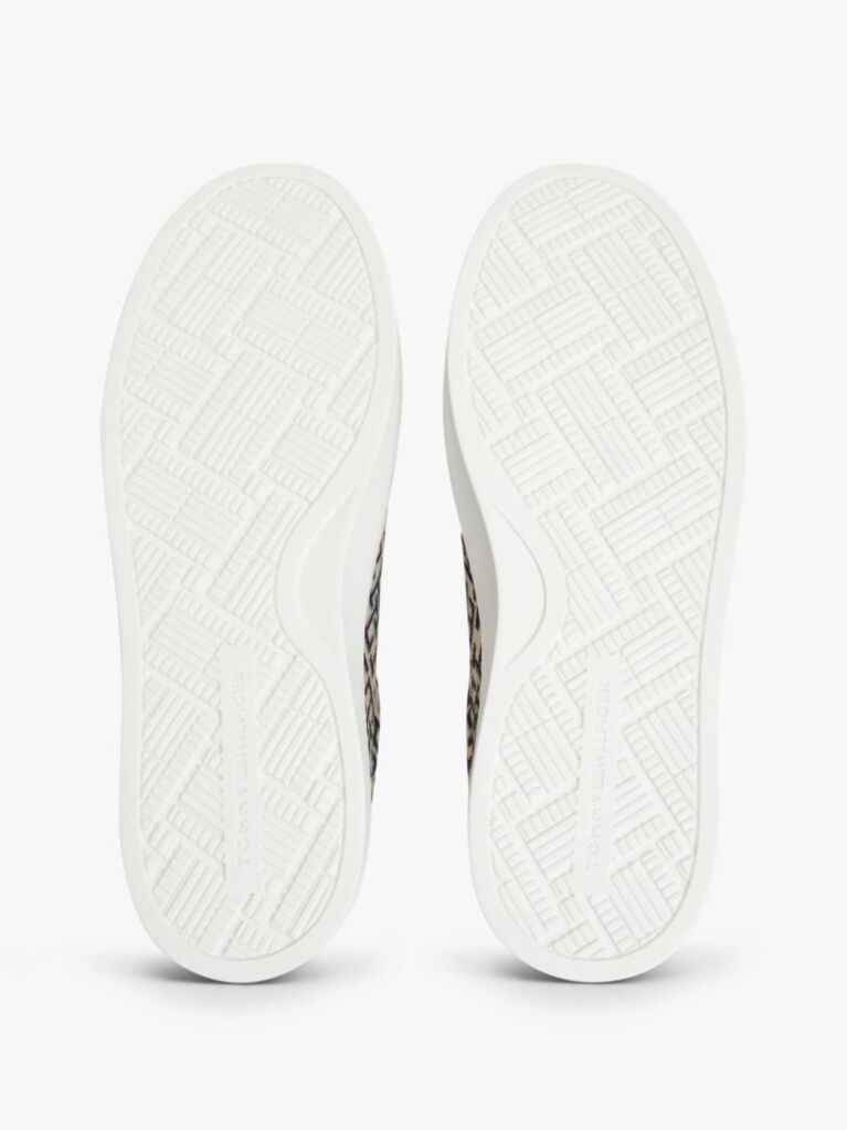 Blue TH Monogram Platform Textile Trainers  Women