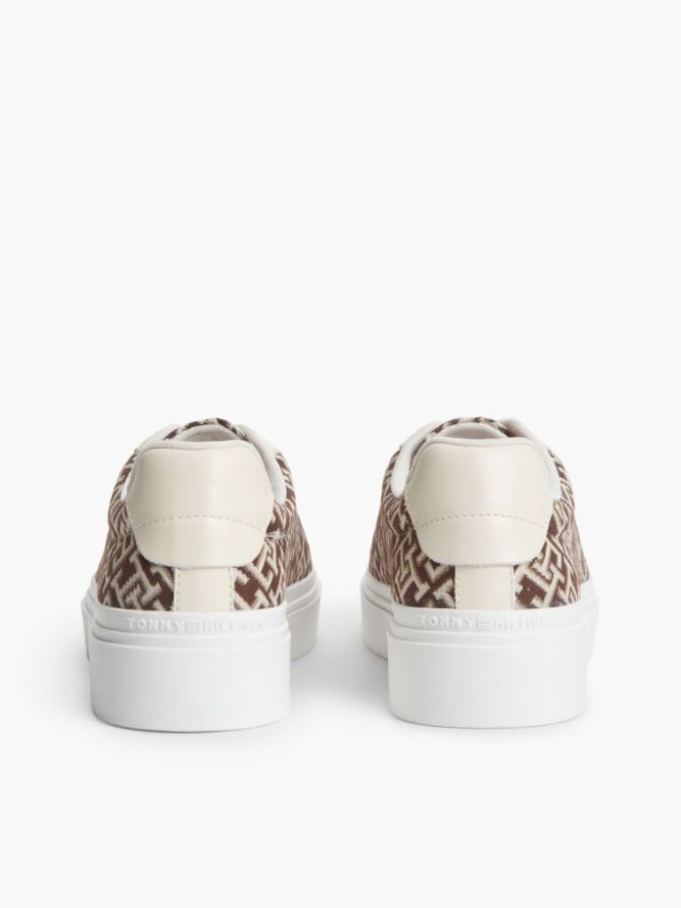 Multi TH Monogram Platform Textile Trainers  Women