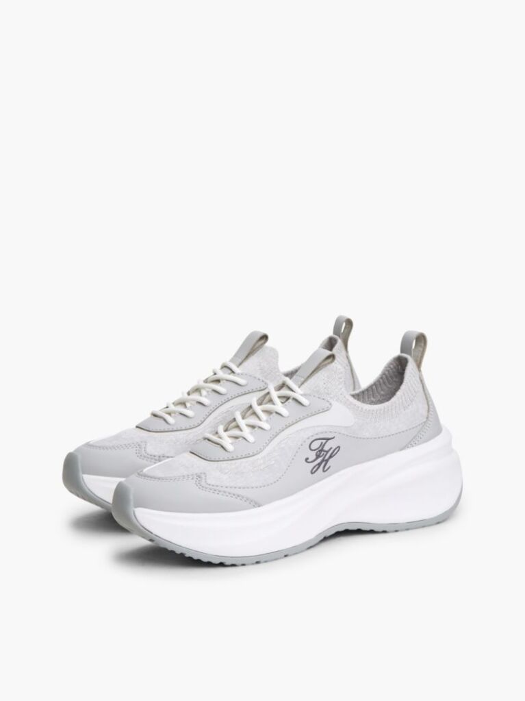 Γκρι Sneakers Με Διάτρητα Πάνελ  Γυναίκες