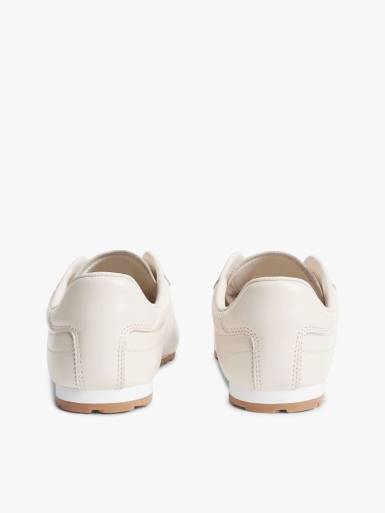 Μπεζ Δερμάτινα Sneakers Με Μονόγραμμα TH  Γυναίκες