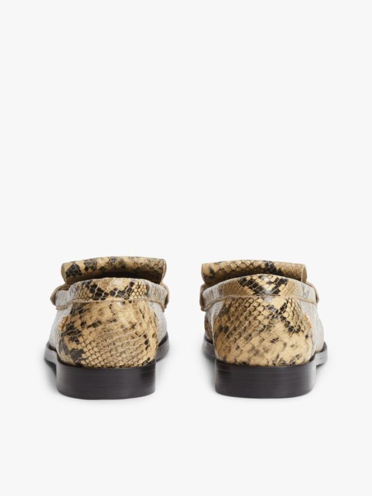 Multi Leather Snake Print Tassel Loafers  Women