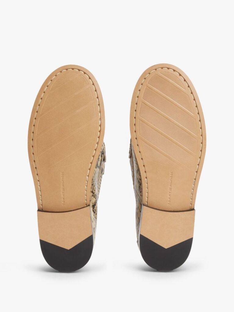 Multi Leather Snake Print Tassel Loafers  Women