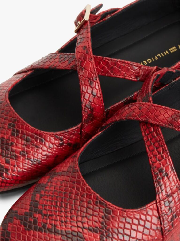 Multi Δερμάτινες Μπαλαρίνες Mary Jane Με Snake Σχέδιο  Γυναίκες