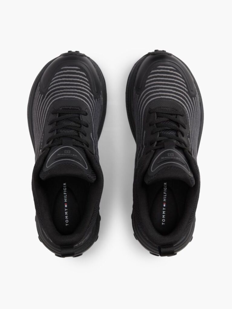 Black Outdoor Jacquard Knit Sneakers  Women