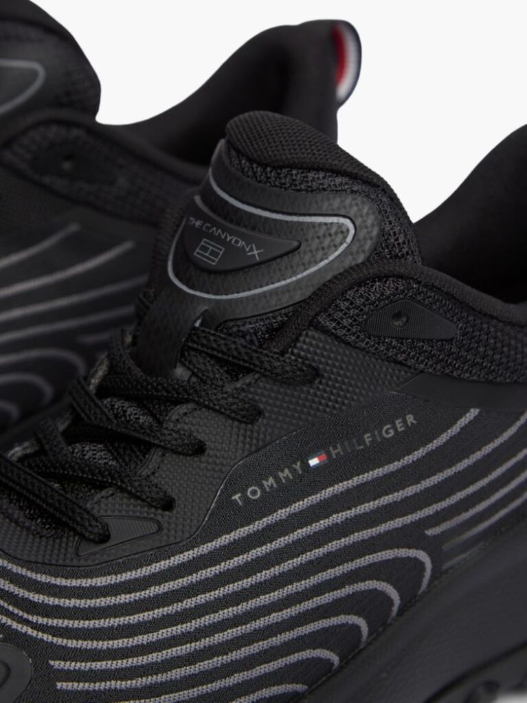 Black Outdoor Jacquard Knit Sneakers  Women