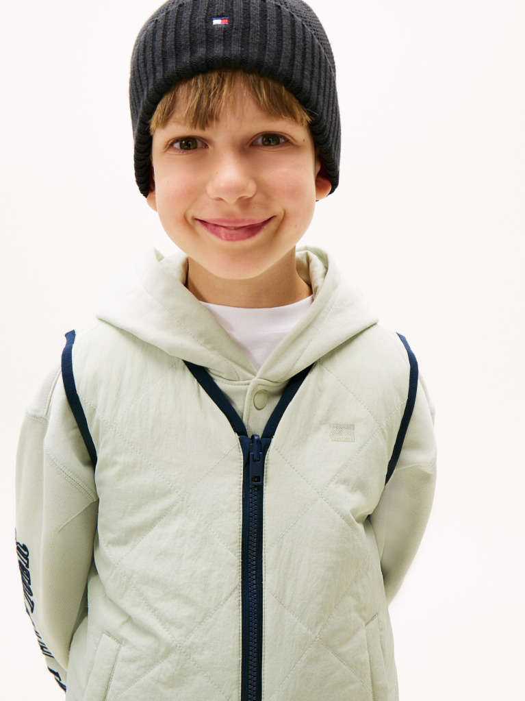 Multi Reversible Quilted Relaxed Gilet  Boys
