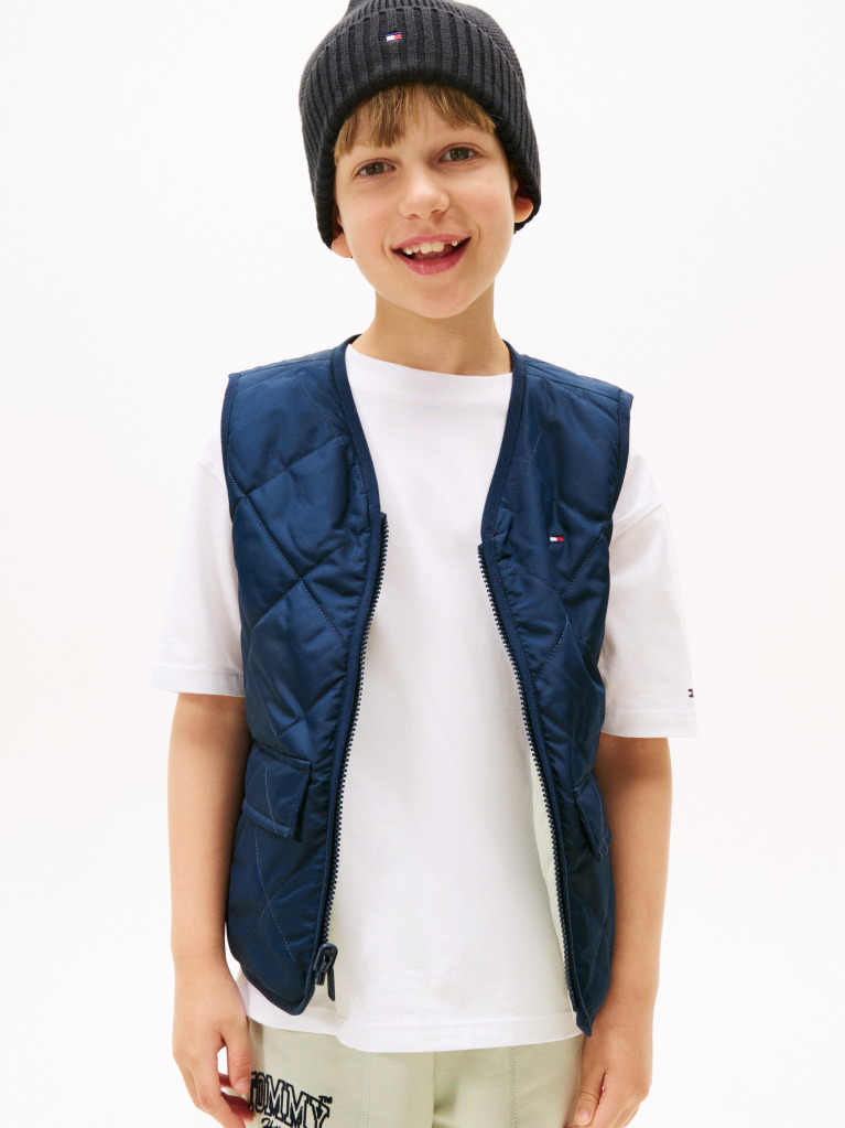 Multi Reversible Quilted Relaxed Gilet  Boys