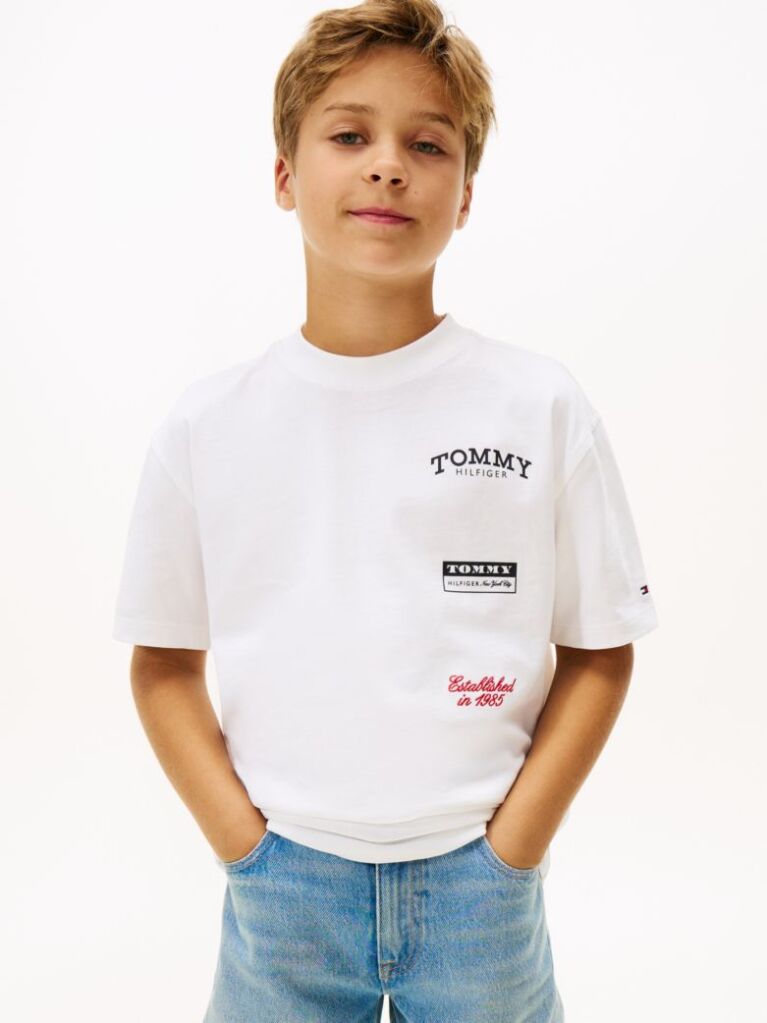 Άσπρο T-Shirt Με Λογότυπο  Αγόρια