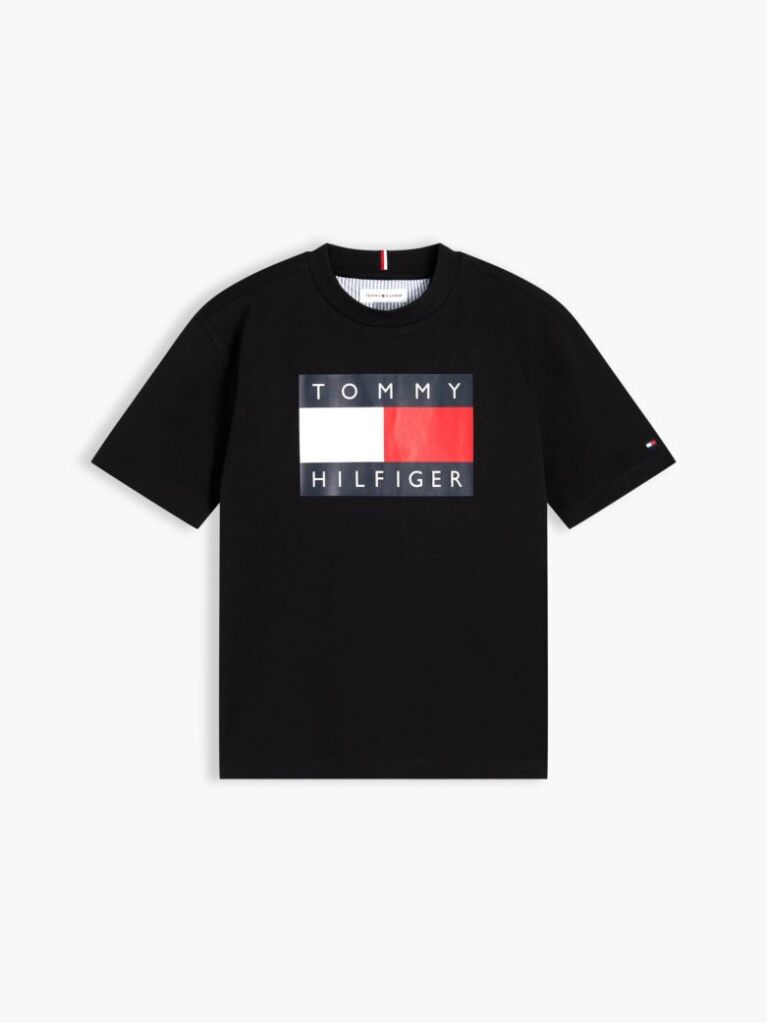 Μαύρο T-Shirt Με Heritage Σημαιάκι  Αγόρια