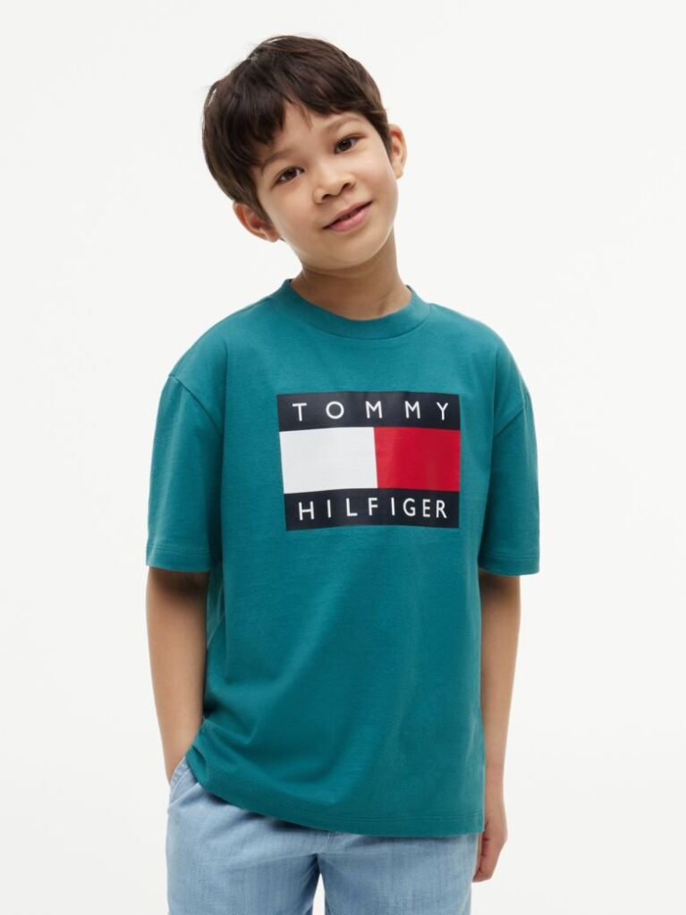 Μπλε T-Shirt Με Heritage Σημαιάκι  Αγόρια