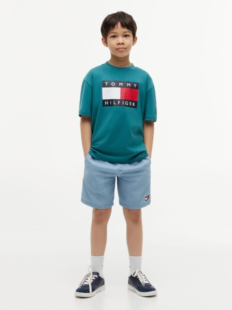 Μπλε T-Shirt Με Heritage Σημαιάκι  Αγόρια