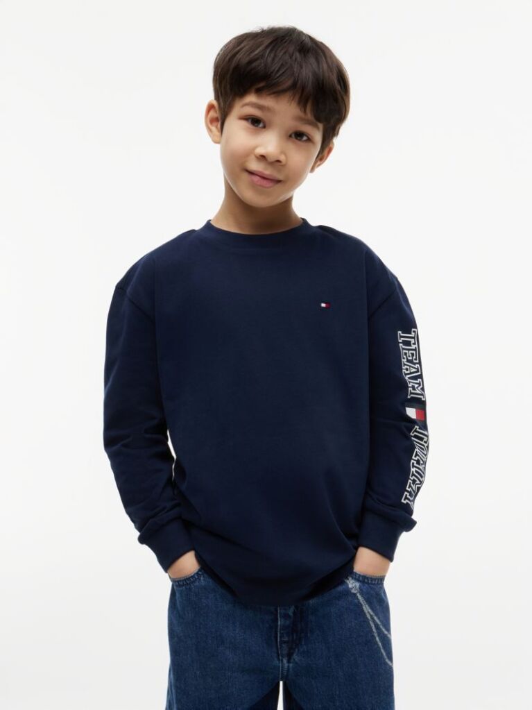 Blue Logo Long Sleeve T-Shirt  Boys