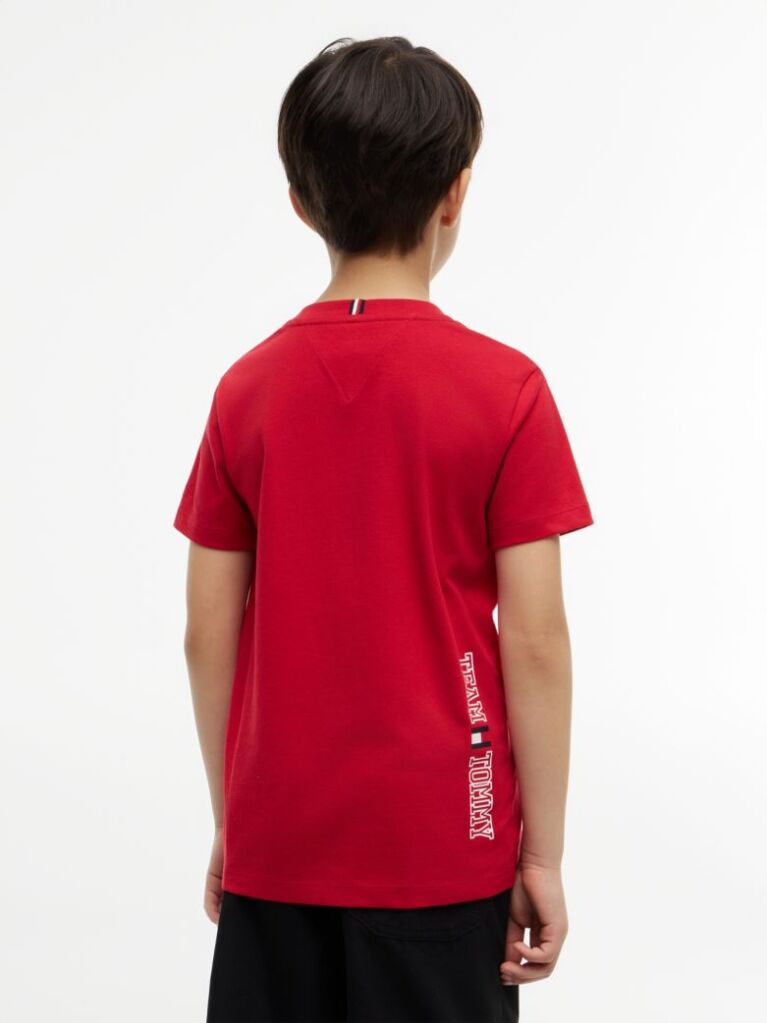 Red Crew Neck T-Shirt  Boys