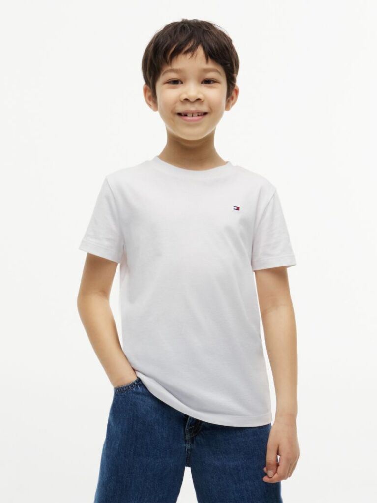 White Crew Neck T-Shirt  Boys